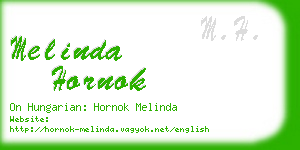 melinda hornok business card